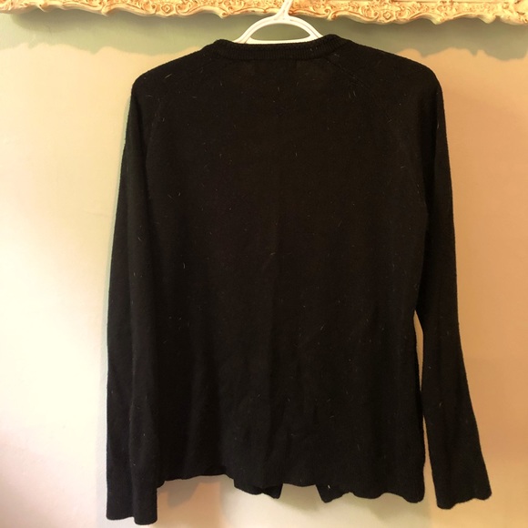 Black cardigan with faux pearl buttons. - Picture 2 of 2